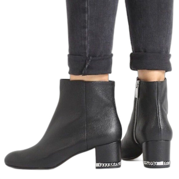 Michael Kors ladies June Flex Leather Booties in black size 8 M boots - Picture 1 of 11